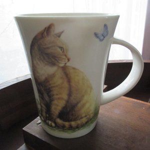 Cats and Butterflies Vintage Mug by Alex Clark